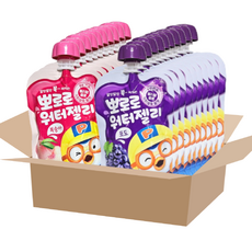 팔도 뽀로로 워터젤리 복숭아 포도 2종 10개씩 어린이 음료 아이들 간식 120ml x 20개 혼합구성 세트