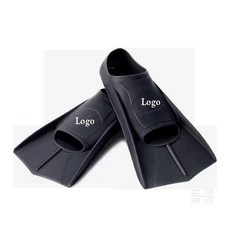 수영용 실리콘 짧은 핀 전문가용 어린이 성인 자유형 평영 훈련용 다이빙 핀 물놀이 필수품 편안한 착용감 실력 향상용 훈련 보조용품, 블랙