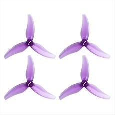 2쌍 3630 3인치 프로펠러 3블레이드 PC 소품 2004KV 브러시리스 모터용 1.5mm 구멍 RC FPV 드론 보라색, 보라