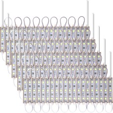 로세세이 100개의 크리스 LED 교체용 조명 흰색 12000k 100피트 5054 SMD 120lm 모듈당 방수 팽창식 테이프 접착 뒷면 포함, 100
