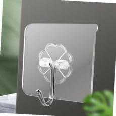 못없이액자걸기 투명매직후크 다용도걸이 가방 벽옷걸이 시계고정, 실버