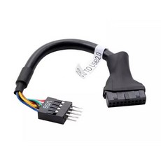 主機板 USB3.0 轉 USB2.0 前置面板 9PIN 轉 20PIN 轉接線, 公轉母