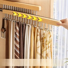 릴플로 무타공 슬라이딩 인출식 다용도 행거, 우드 브라운