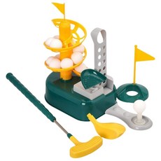 더나이스 실내놀이 홀컵 미니골프 공넣기게임 실내체육교구 유아골프채 모둠활동 에너지발산, 옐로우그린, 1세트