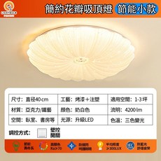 繁星燈飾 臥室吸頂燈 貝殼花瓣LED全光譜護眼燈 北歐簡約客廳餐廳調光燈具