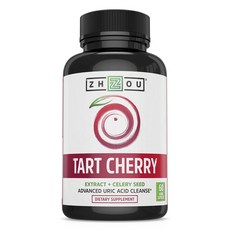 Zhou Nutrition 酸櫻桃萃取&芹菜籽素食膠囊, 60顆, 1罐