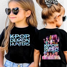Kpop Demon Hunter 韓版雙面印花兒童T恤
