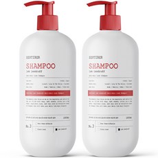 [비듬 가려움 22% 개선] 1+1 센티베르 대용량 탈모샴푸 비듬케어 1000ml 약산성 쿨링 정수리냄새제거 여성 남성 남자 여자, 2개, 1L