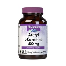 블루보넷 아세틸 L-카르니틴 500mg 브이캡 글루텐 프리 비건, 30개입, 1개, 30정