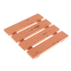 shangren 천연 나무 블록 보드 울타리 그린 공예 DIY 홈 정원 장식품 키트 만들기, 설명, 오렌지 S, 1개