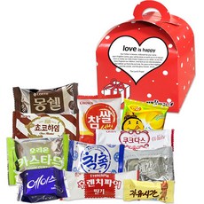 행복장바구니 과자선물세트, 1개, 35.러브미니손잡이C