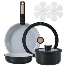 CAROTE 카로테 프라이팬 세트 8점 냄비 세트 식기세척기 사용 가능 불소 무첨가 PFAS PTFE PFOA PFOS 프리 IH 대응 가스 화재 대응 세라믹 IH 손잡이가 분리된