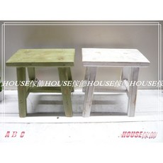 House傢飾 zakka南法田園鄉村風格舊Loft工業風 木製矮凳造型花台椅花架 娃娃座椅, 白
