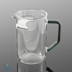 옥수수마켓 하프문 내열 유리 거름망 숙우 400ml 1개 내열포트