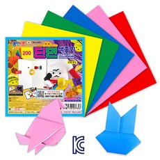 attizone 단면 양면 꽃무늬 한지 원형 케이스 색종이 (대용량) - KC인증, 200 단면색종이 5색 5매 x 50세트(250장)