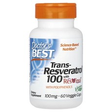 12월눈오는달 Doctor's Best ResVinol 함유 트랜스-레스베라트롤 100 100mg 베지 캡슐 60정 미리준비하세요, DoctorsBestResVinol함유트랜스레스베라트롤, 1개