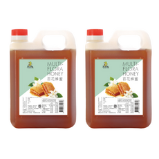 尋蜜趣 台灣蜂蜜1200g二入優惠組 龍眼蜜 黃金荔枝蜜 百花蜜, 1個, 台灣蜂蜜二入組(百花*2)