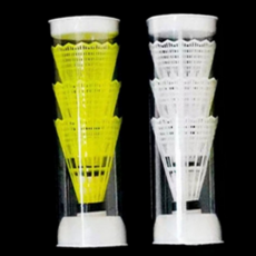 루체트리 보관통 투명케이스 나일론 셔틀콕 3p 휴대보관 아크릴 배드민턴, 그린