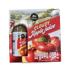 ZU 클라우디 사과착즙주스, 3개, 1L