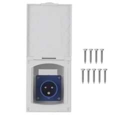 RV 모터홈 트레일러 캐러밴용 방수 전원 콘센트 외부 3 핀 플러시 암 소켓 플러그 16A 220V-240V, 01 RV Plug Socket