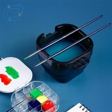 아모리움 미술교구 수채화 물통, 다크그린-스트랩형