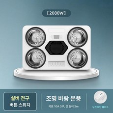 욕실 벽걸이 온풍기 난방기 무타공 화장실 히터 조명 일체형, 실버누전, 기본 모델명/품번