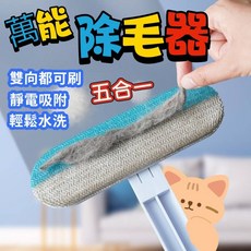 黑皮魔方 現貨隔日到貨 寵物除毛器 雙向靜電除毛刷 除貓毛 除狗毛, 1個, 藍色