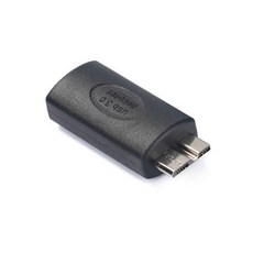 勁祥科技 高速Type-C母轉Micro公3.0轉接頭 行動硬碟隨身碟讀卡器數據充電傳輸, 黑色, 1個