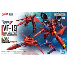 BANDAI HG 1/100 VF-19改 Fire Valkyrie with Sound Booster 組裝模型, 1個