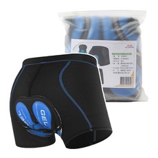 OW 자전거 라이딩 팬츠 쿠션 통풍 반바지 에어매쉬 L 보호 젤패드 블루