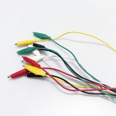 악어클립 전선 케이블 리드선 세트 50cm 전선케이블 전기케이블 악어클램프