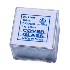 현미경관찰 유리판 커버글라스 22mm 현미경유리 관찰유리 기초과학, 3개