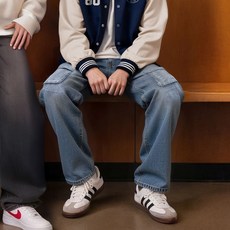 행텐 틴즈 행텐틴즈 풀밴딩 카고 와이드 데님팬츠 244 14530-055-604-10