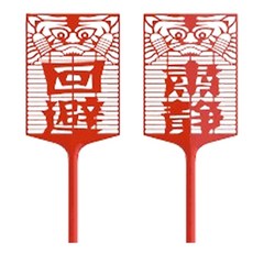 造型創意蒼蠅拍 (一套兩入), 詳見包裝