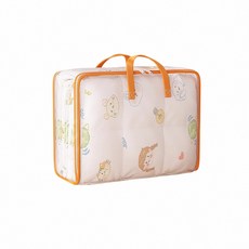 WEPAY 棉被收納袋 加固提手 防塵防潮 多尺寸可選, 透明橘