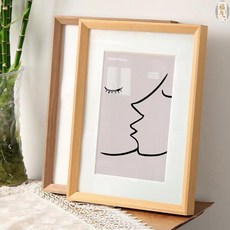 台灣出貨 A3 A4木製相框拼圖框 拼圖畫框牆面裝飾配件 [玫瑰], 木色,28吋=【50.8cm（公分） X 71, 1個