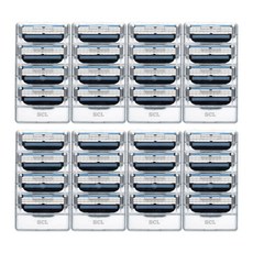 SCL 3중 면도날 교체형 남성용 가성비 윤활밴드 적용 질레트 마하3 터보 호환용 면도기날, 8개, 4개입