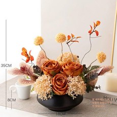 인테리어 조화 화분 대형 인조목 카페 인조나무 예쁜 생화같은 인분 성묘, 아메리칸 세트