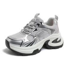 여성 키높이 운동화 7cm 여자 어글리슈즈 캐주얼 스니커즈 메쉬 통기성 신발