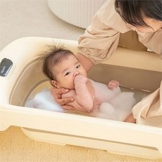 신생아 욕조 폴딩 받침대 아기 유아 욕조 디지털 목욕통 온도계 접이식 의자 온도 측정