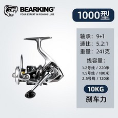 熊王路亞刺客 9+1 不鏽鋼軸承 20kg 剎車力 紡車輪, 1000