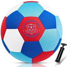 SAGA SPORTS Softwhiz 실내 축구공 사이즈 4 - 안전하고 부드러운 폼 무소음 공 - 실내 공 펠트 커버 조용한 하우스 볼 펌프 메시 백 및 바늘 포함, SAGA SPORTS Softwhiz 실내 축구공 사이