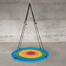 원형그네 감통그네 행잉 카페 오락 실내놀이감각 원형 스윙 야외용, 7. 무지개 120cm