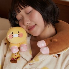 KAKAO FRIENDS 시골집 핫팩 목베개_춘식이 377398, NONE