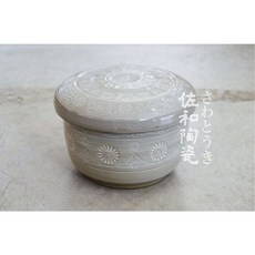 佐和陶瓷 三島菊紋附蓋盅 - 日本製, 1個