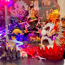 航海王 魯夫 五檔 尼卡魯夫對戰覺醒路基公仔, 1個, 無燈座版(尼卡魯夫對戰覺醒路基版本2),含公仔(附正版原盒)