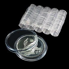 묶음 상품 18mm ~ 40mm 주화 보관 캡슐 수집 용품 보드게임 캡슐 100P