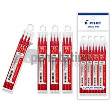 파이롯트 프릭션 지워지는 노크 볼펜 청색/적색 리필심 4개 세트, 0.7mm 리필 적색(3개입) 4개 세트