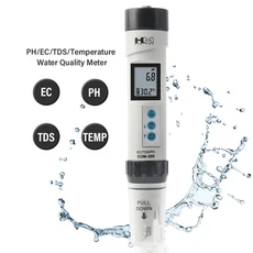 HM 24 in 1 테스터 디지털 수질 측정기 휴대용 PH ORP 감지기 TDS EC PH 온도 COM-300 수경 풀용 테스트 펜