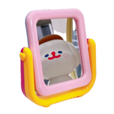 [리틀데이지] 캔디컬러 양면 미니 탁상거울, 01_핑크